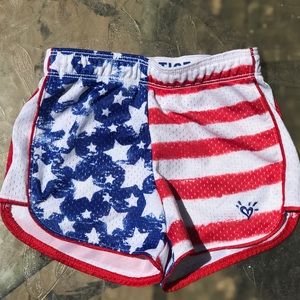 Girls flag shorts